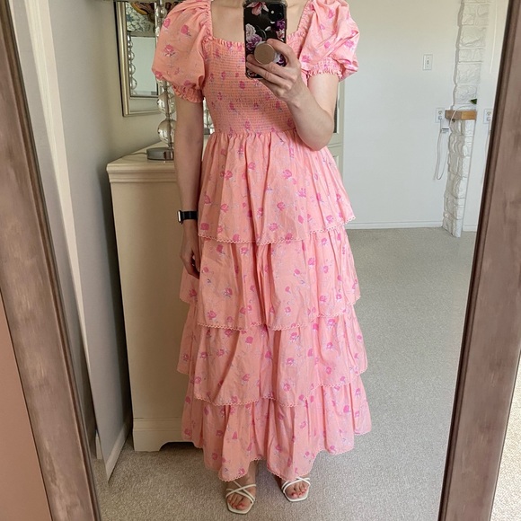 LoveShackFancy for Target Simone Tiered Floral Dress XS - Picture 6 of 11